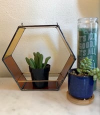 Image 4 of Hex Plant Holder in Honey