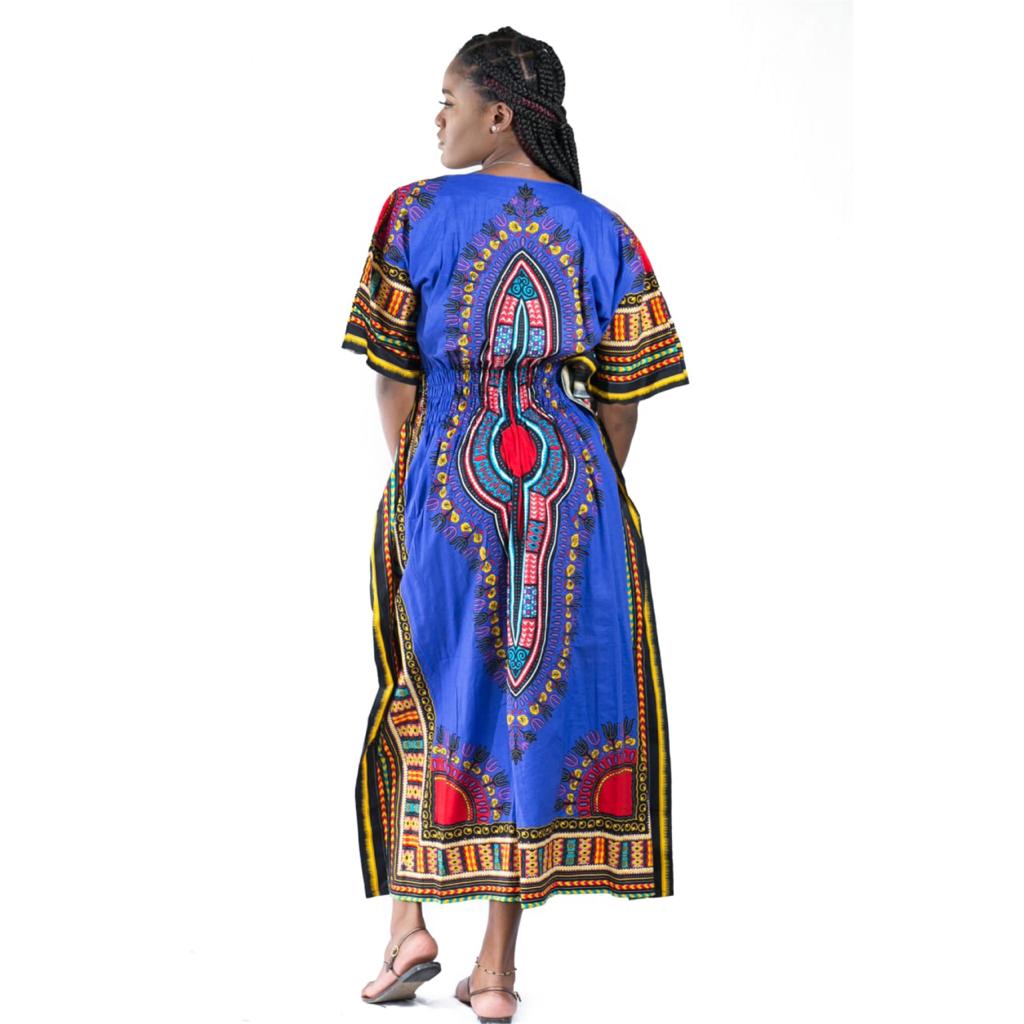 Royal Blue Dashiki Kaftan Dress | Everything Jamaica Royal Blue Dashiki Kaftan Dress | Everything Jamaica