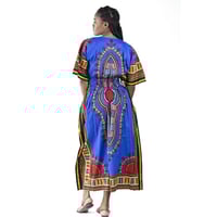 Image 2 of Royal Blue Dashiki Kaftan Dress 