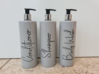 Image 1 of Grey/Black Pump Dispenser Bottles