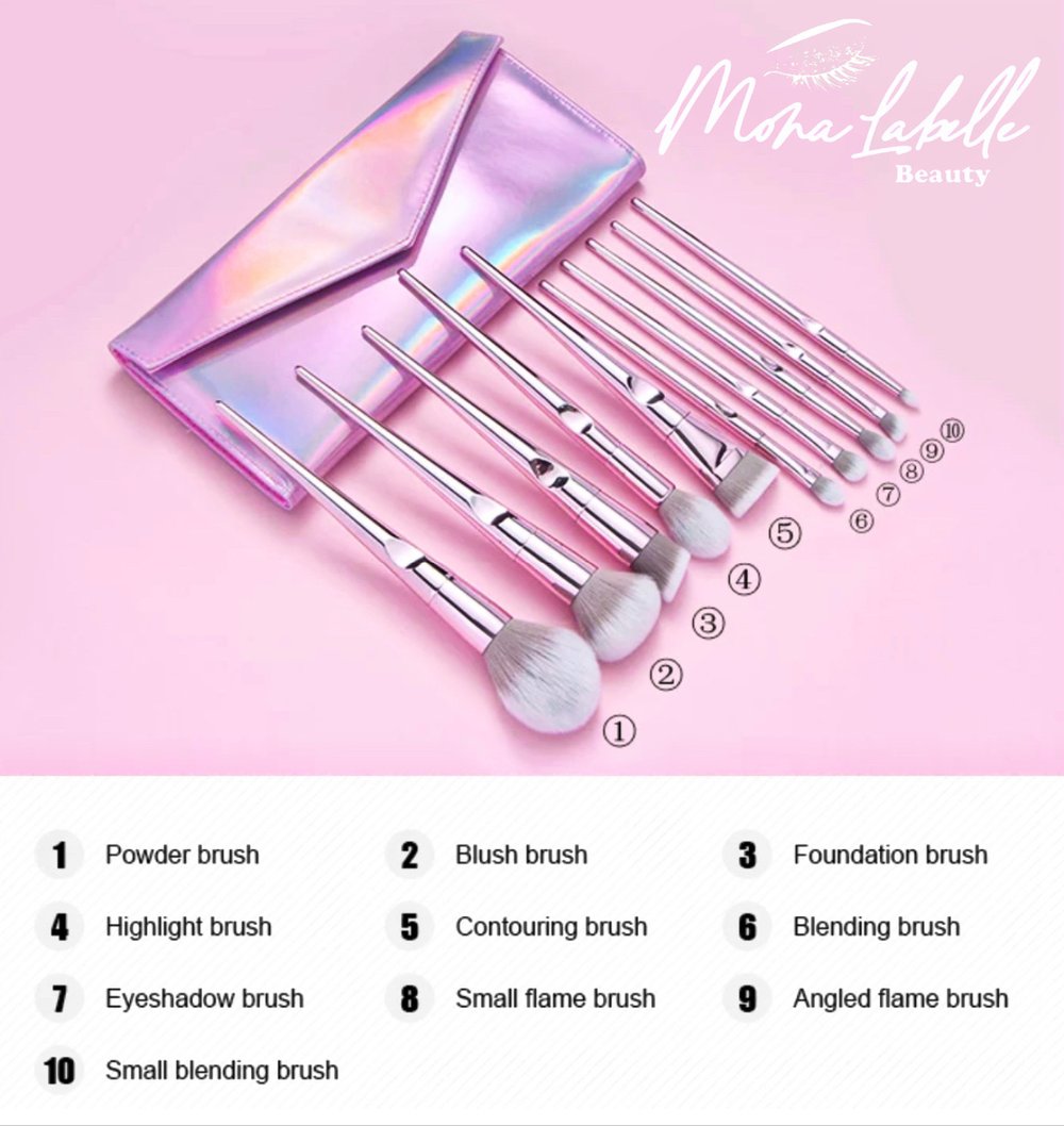Image of Mona Labelle 10pc Brush Set 