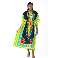 Image 1 of Black Dashiki kaftan dress