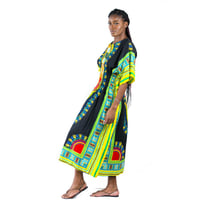 Image 3 of Black Dashiki kaftan dress