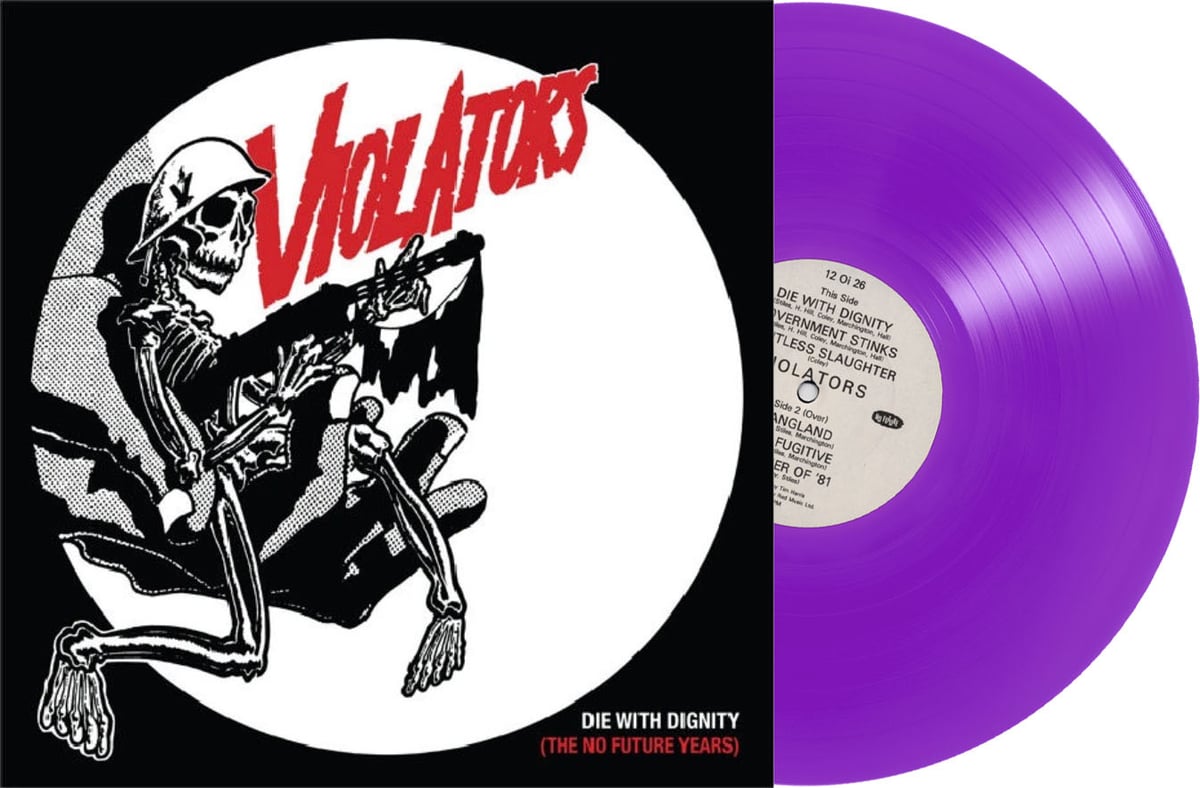 Image of Violators-Die With Dignity (No Future Years) Generation Records Exclusive Purple Vinyl  Pre-Order