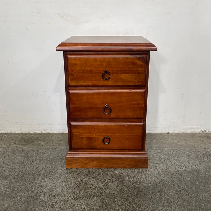 Image of STAINED PINE BEDSIDE 