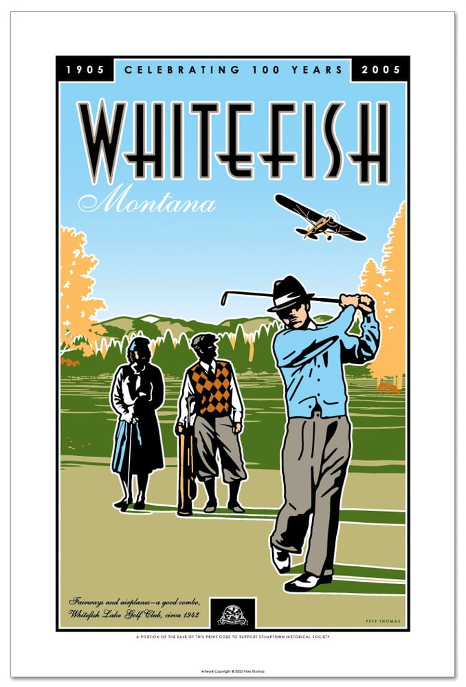 Image of Whitefish Centennial - Golf Poster