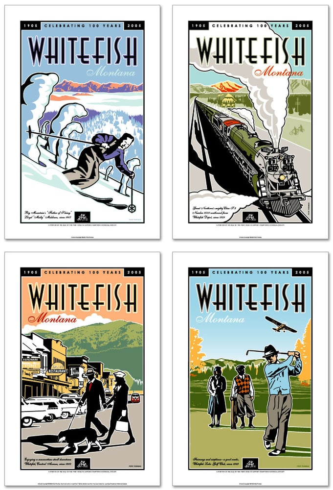 Image of Whitefish Centennial - Limited Edition Ski Art Print