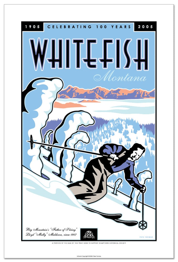 Image of Whitefish Centennial - Limited Edition Ski Art Print