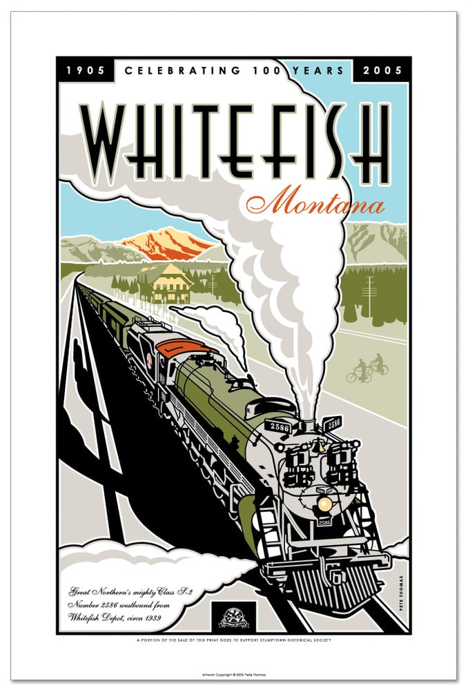 Image of Whitefish Centennial - Limited Edition Train Art Print