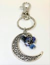 Crescent Moon Lapis Lazuli Keychain