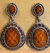 Oval Rust / Brown Stud Earrings