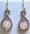 Infinity Rose Quartz Earrings