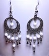 Dangly Howlite Sphere Earrings