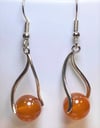 Twisty Carnelian Earrings 