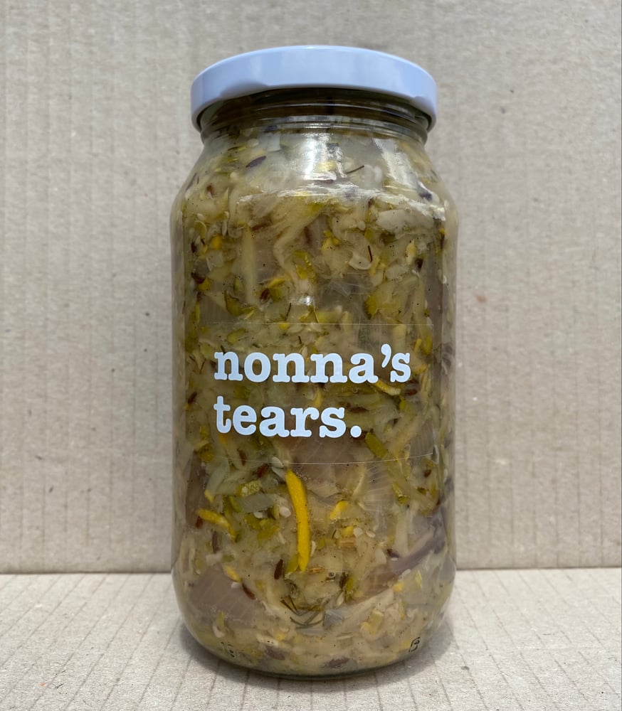 Image of zucchini pickle relish with caraway, dill & onions. 500ml