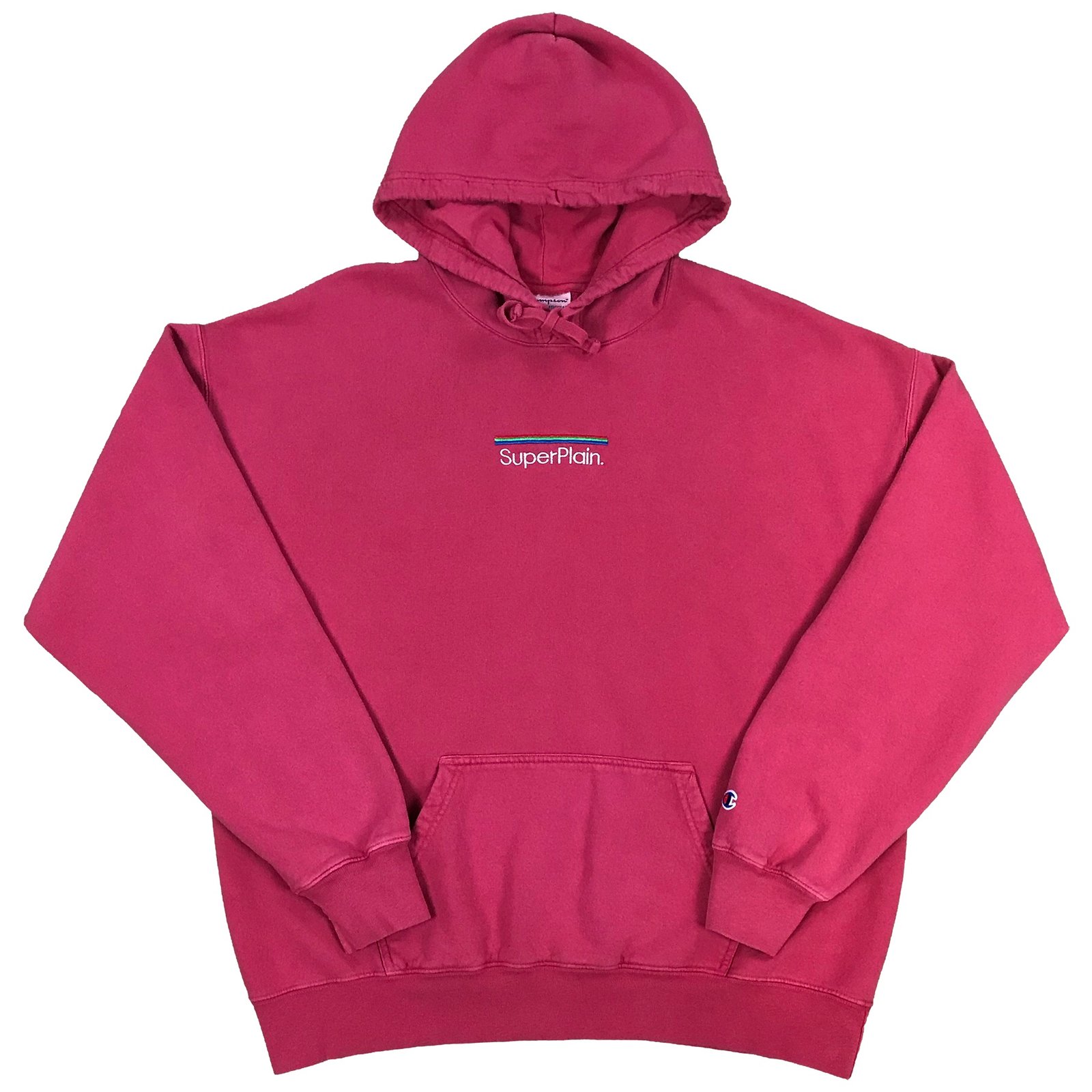 champion embroidered logo wash hoodie