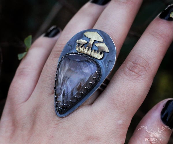 Image of Stick Agate Forest Ring Size US 8,5 Discounted