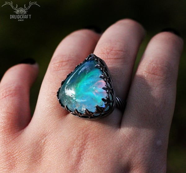 Image of Aurora Opal Ring Size US 8