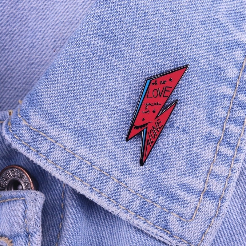 Lightning Bolt Badge Red/Blue