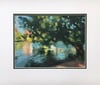 The Summer Pond, original oil painting, framed