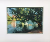 Image 2 of The Summer Pond, original oil painting, framed