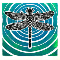 Image 1 of Dragonfly (Linocut Print, 2021)