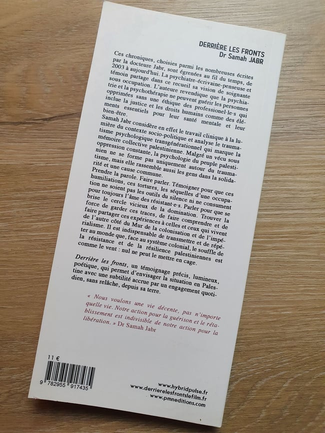 Derrière les fronts - Dr Samah Jabr