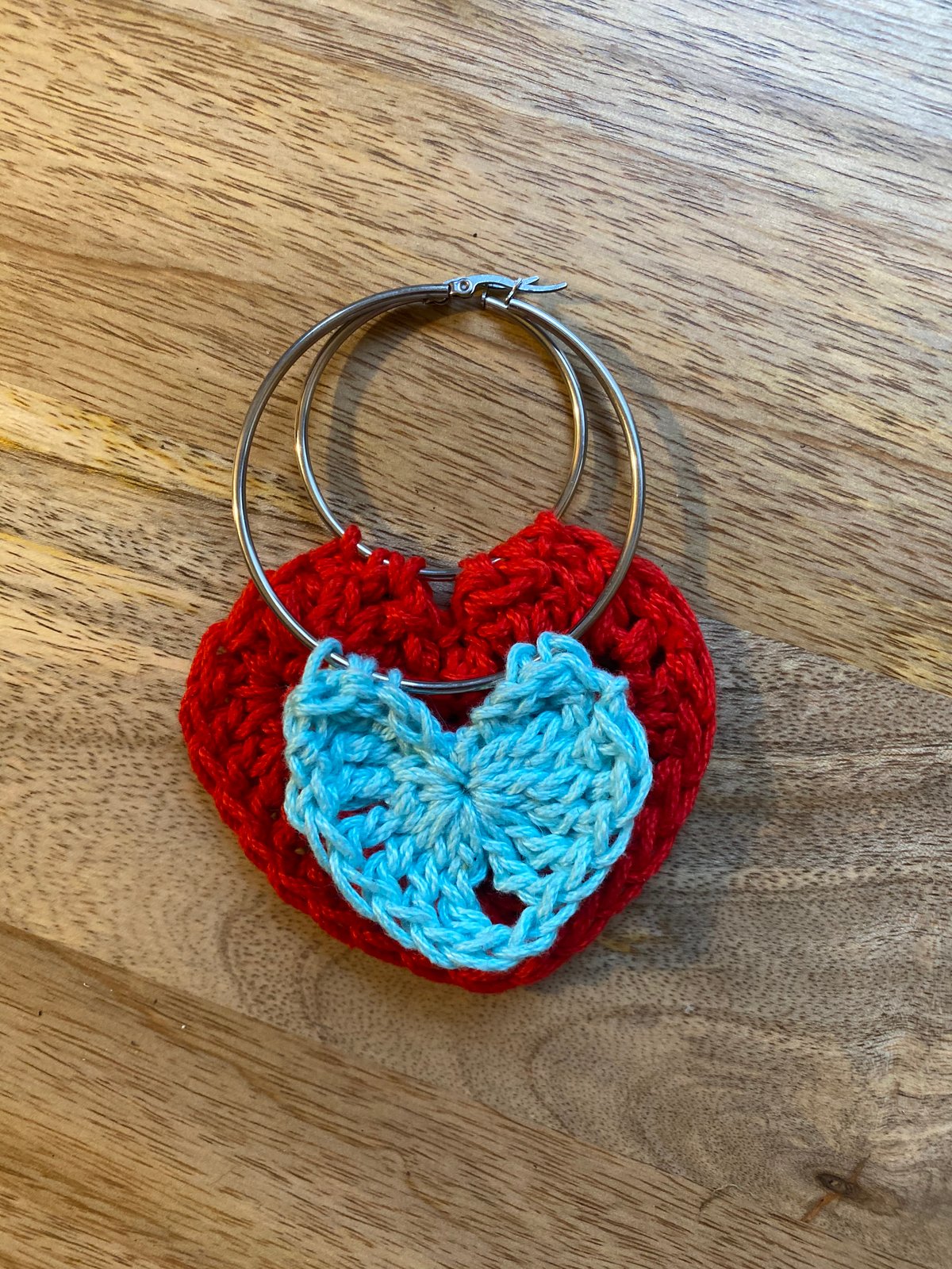 Heart of Glass Crochet Earrings 