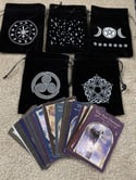 Black Velvet Drawstring Star Pouch