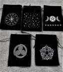 Black Velvet Drawstring Star Pouch