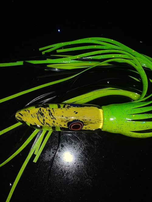 Image of XL Yellow/Black Wahoo Lure 