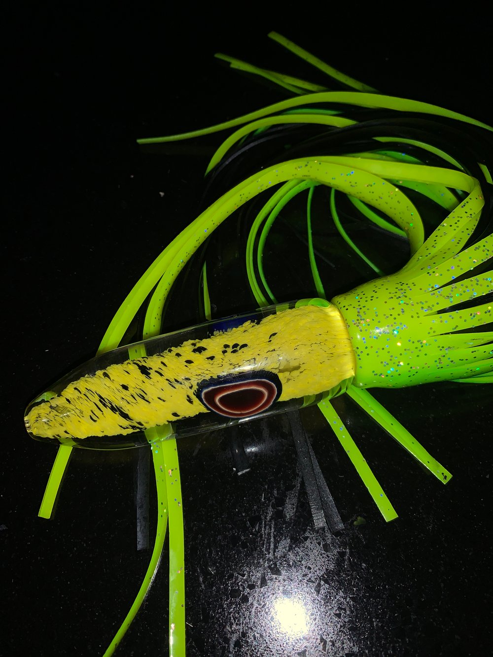 Image of XL Yellow/Black Wahoo Lure 