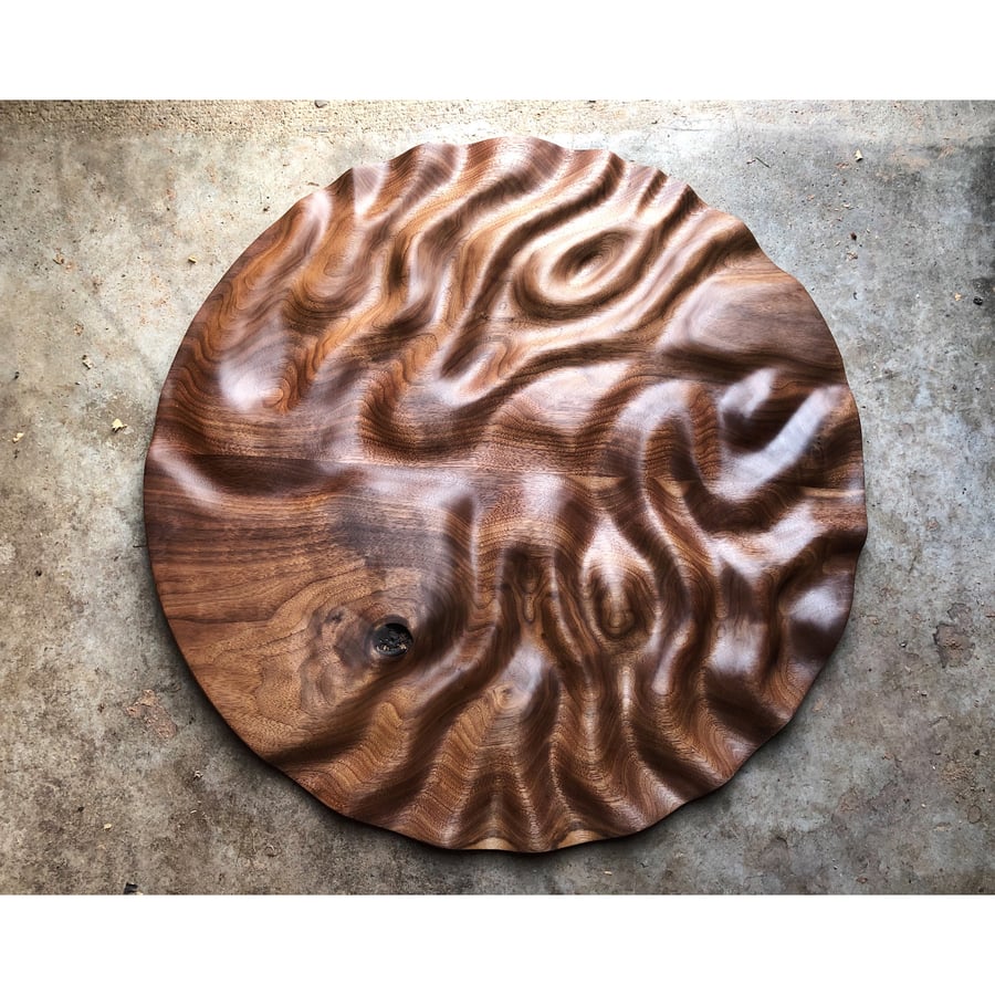 Image of The Stones They Float. Walnut Wall Hanging 
