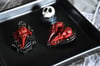 Bird Skull Pins - Bloody Mary Red