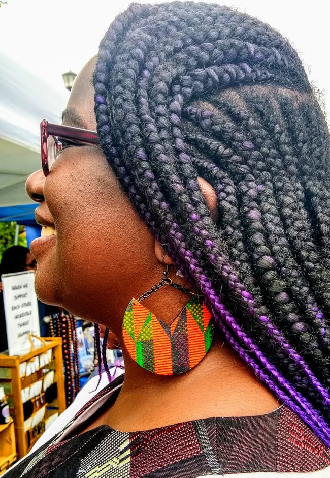 Assata Kente Statement Earrings
