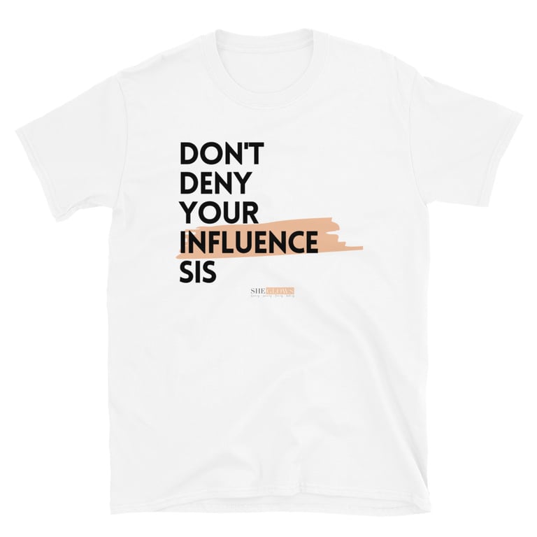 Influence Tee Black on White