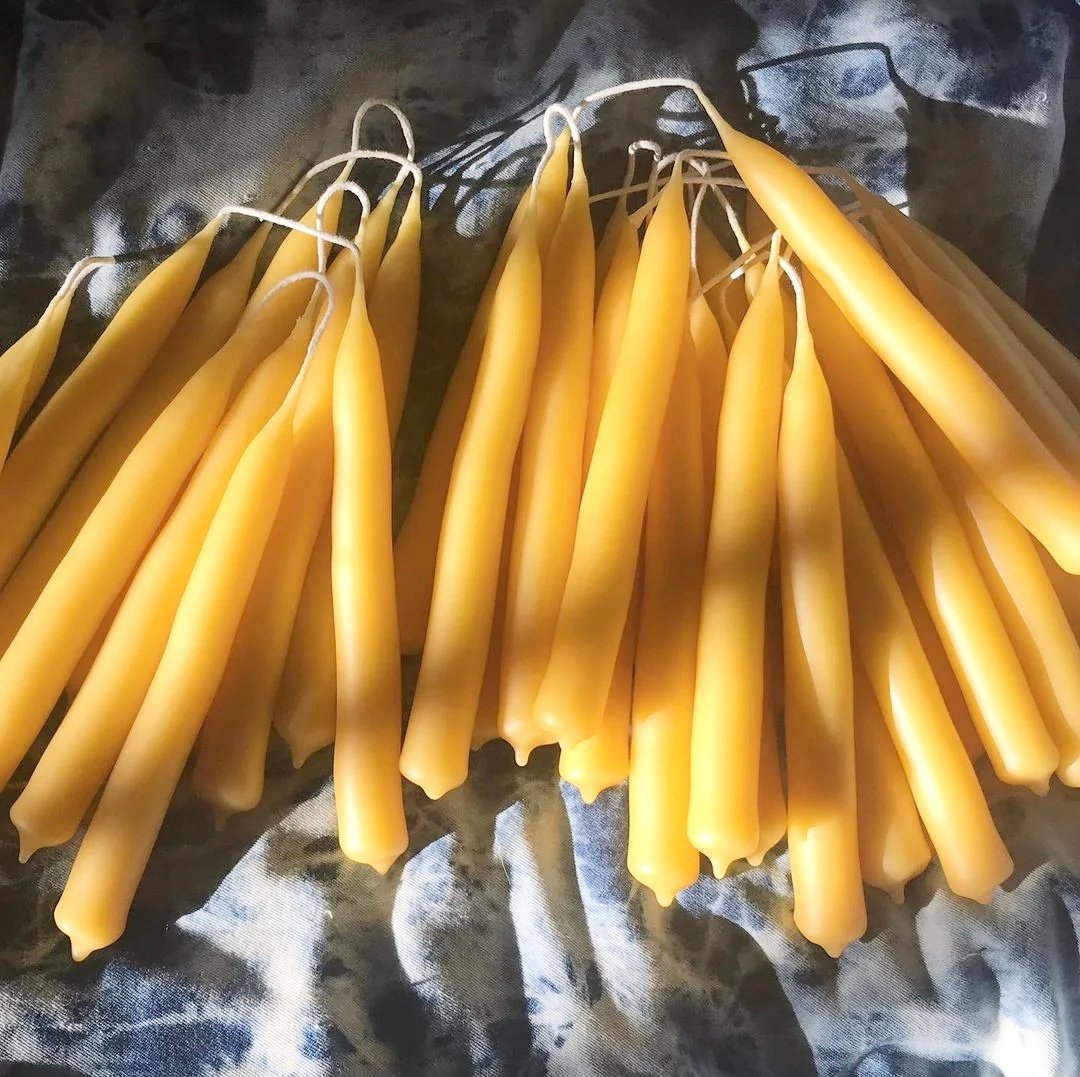 Image of Calico Botanicals Beeswax Taper Candles