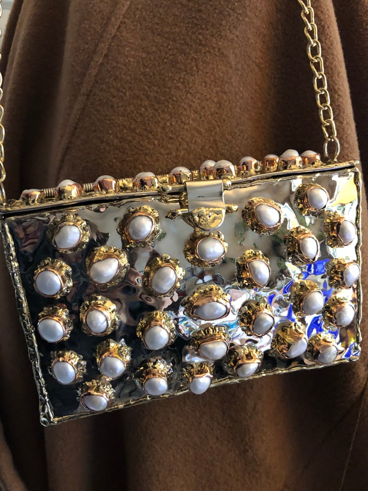 Image of Pearl and Brass Clutch