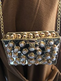 Image 3 of Pearl and Brass Clutch