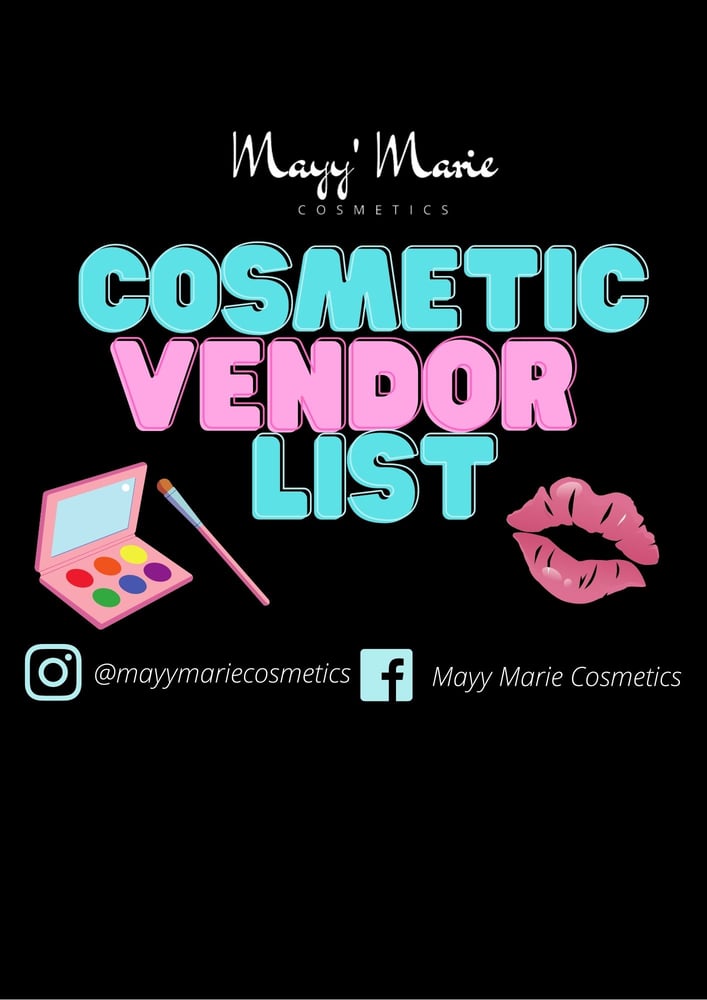 Image of Cosmetic Vendor List - INSTANT DOWNLOAD!