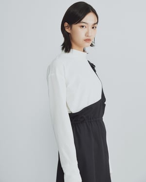 Image of TRAN - 單肩連身裙 (黑)