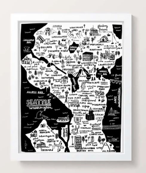 Image of PIL-Seattle Map Print