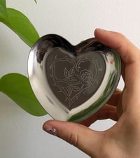 Image 5 of HAND ENGRAVED HEART TRINKET DISH
