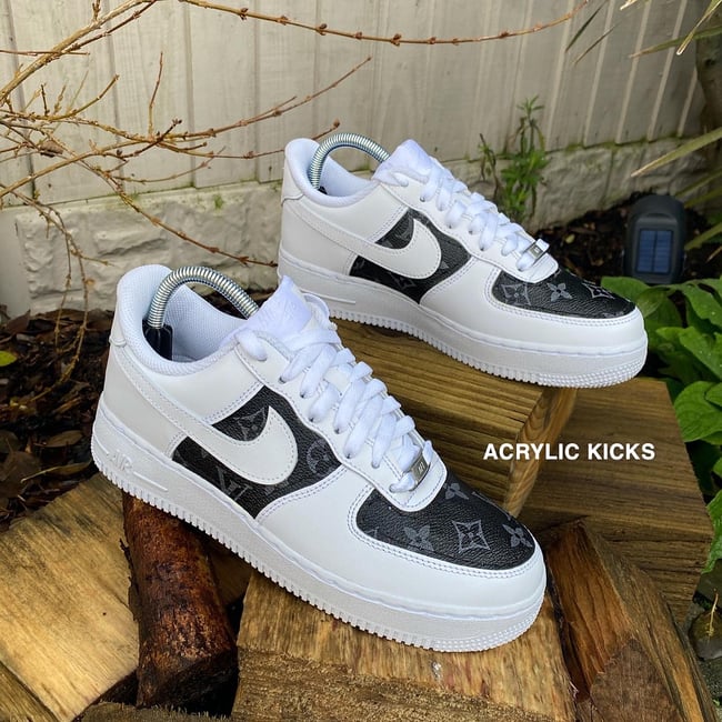 Nike AF1 Black LV V2 Acrylic Kicks