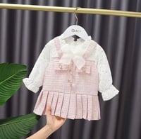 Pink tweed dress 
