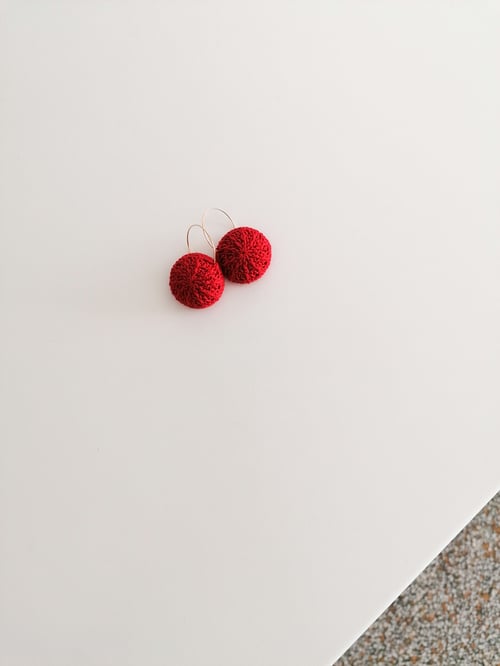 Image of Red Sea Urchin Earrings