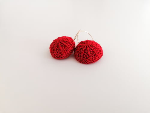 Image of Red Sea Urchin Earrings