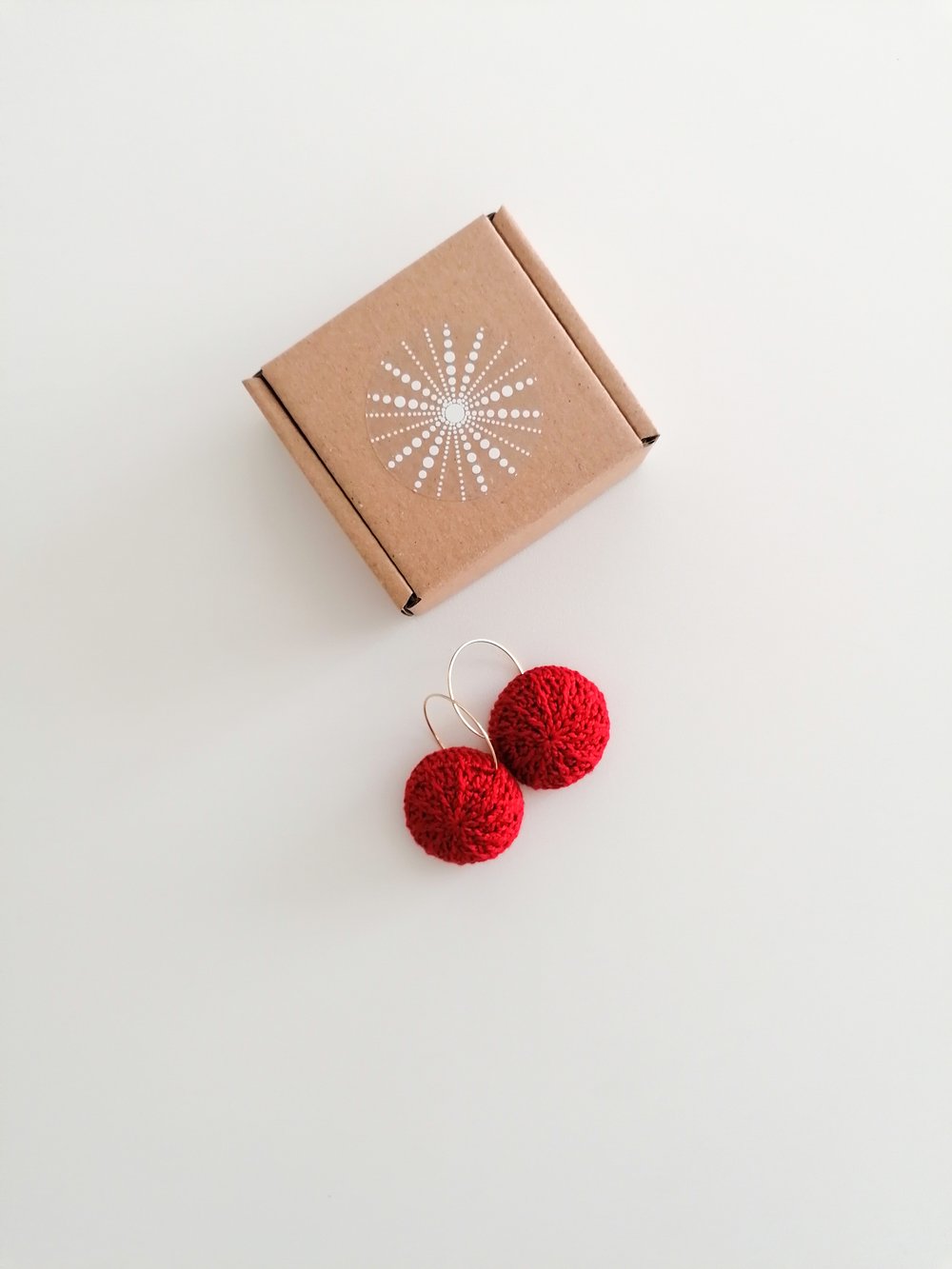 Image of Red Sea Urchin Earrings