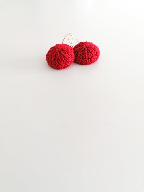 Image of Red Sea Urchin Earrings