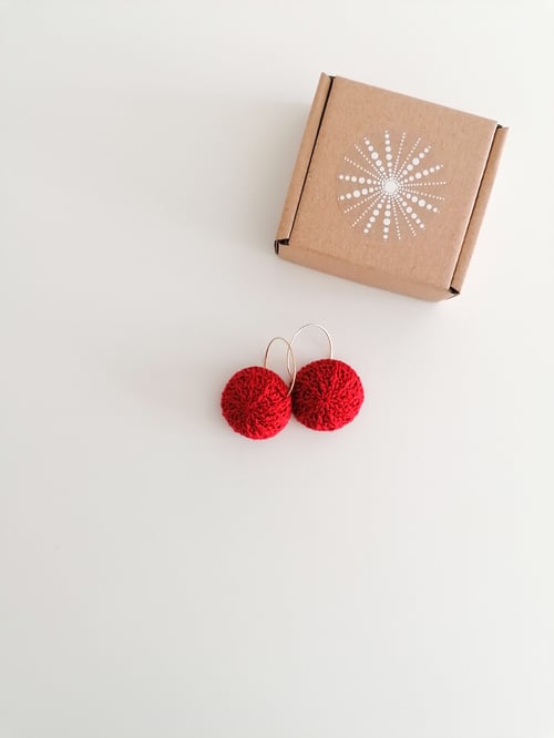 Image of Red Sea Urchin Earrings
